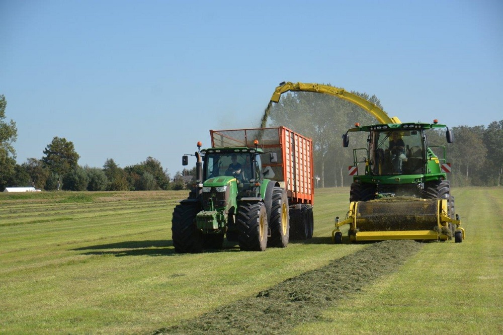 Kuil doorgeschoten gras niet op de eerste snede