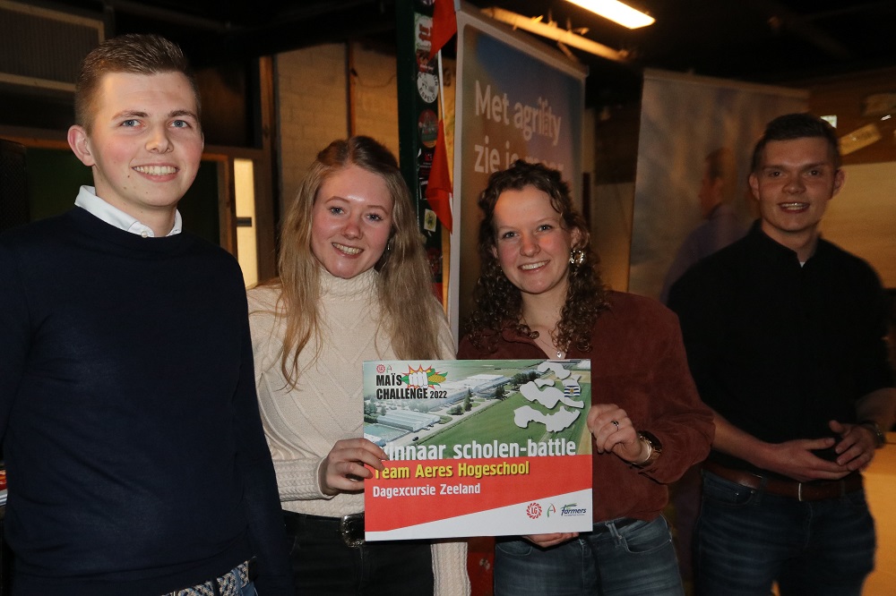 Team Aeres Hogeschool wint de Scholencompetitie van de Maïschallenge.