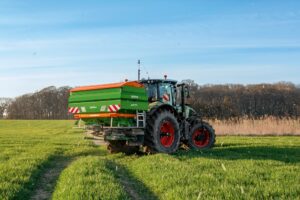 Bochtcompensatie voor Amazone centrifugaal strooiers