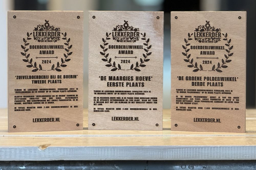 Lekkerder Boerderijwinkel Awards 2024 gaan naar Zeeland, Groningen en Overijssel