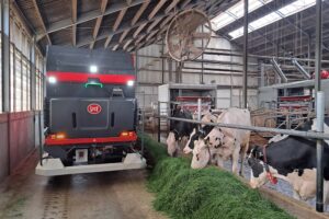 In 2024 oogstten 17 Exos robots meer dan 22 miljoen kilogram vers gras